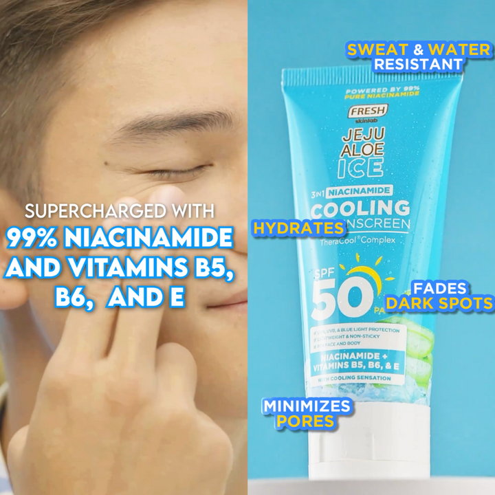 Fresh Philippines Skinlab Jeju Aloe Ice 3 in 1 Niacinamide Cooling UV Sunscreen 50ml