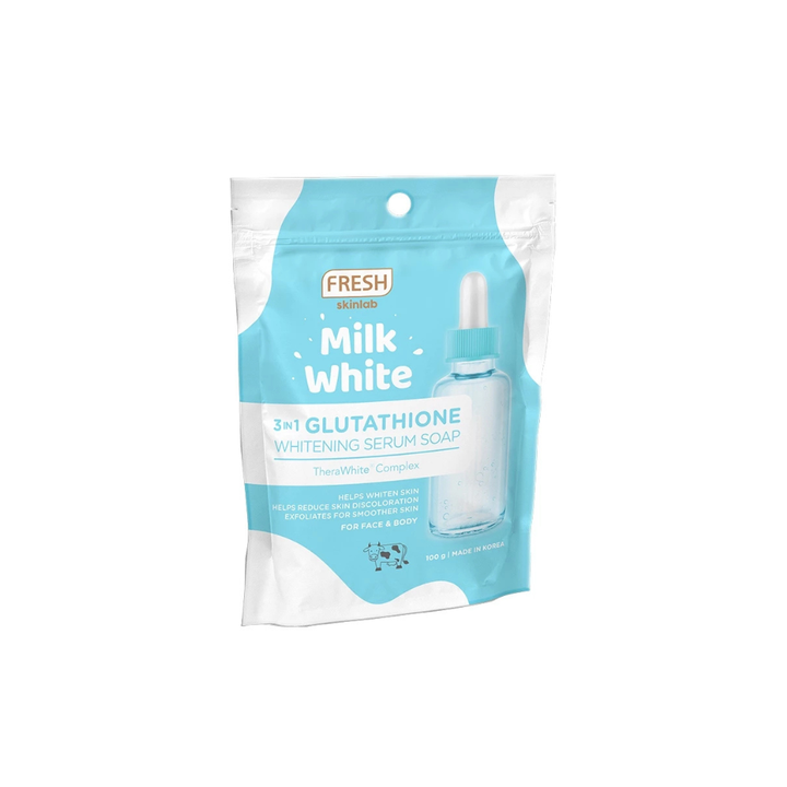 Fresh Skinlab Milk White 3 in 1 Glutathione Whitening Serum Soap

