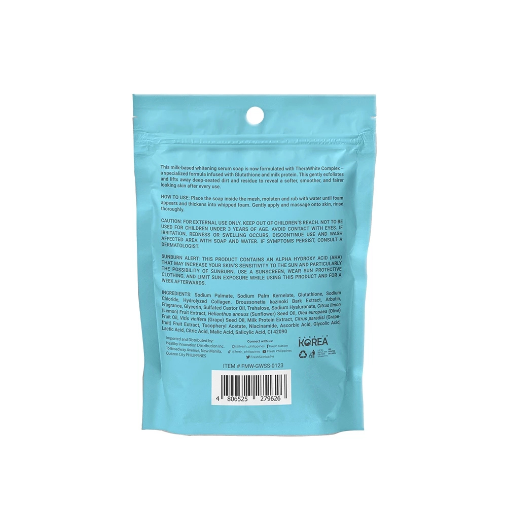 Fresh Skinlab Milk White 3 in 1 Glutathione Whitening Serum Soap

