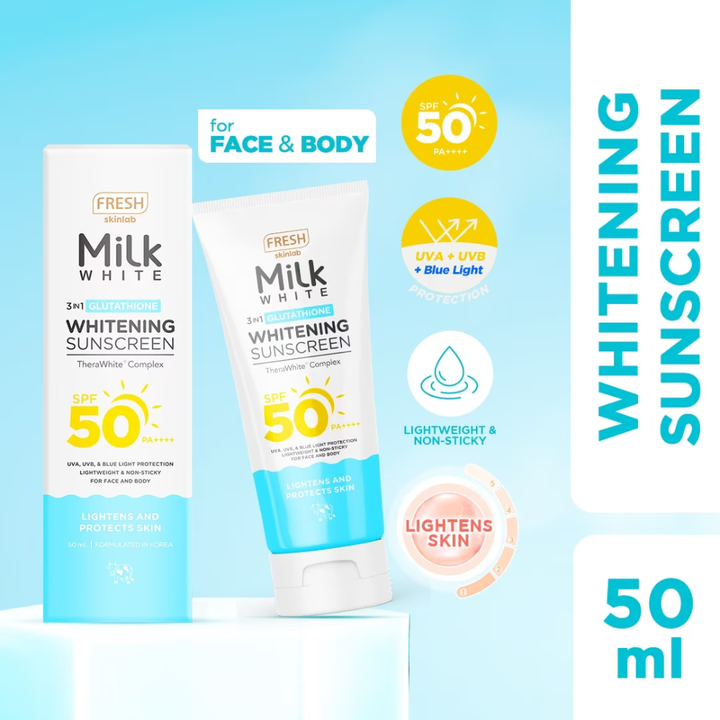 Fresh Skinlab Philippines Milk White 3 in 1 Glutathione Whitening Sunscreen 50ml