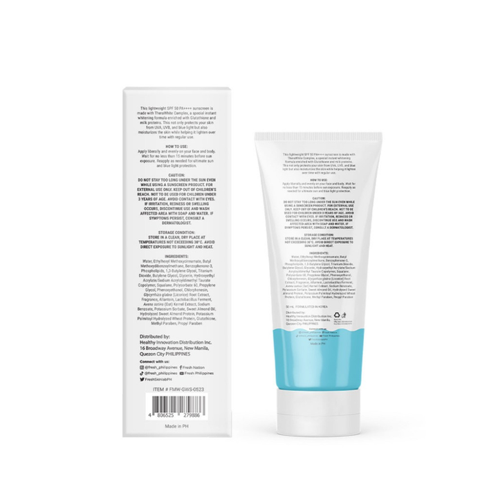 Fresh Skinlab Philippines Milk White 3 in 1 Glutathione Whitening Sunscreen 50ml