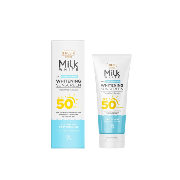 fresh milk whitening glutathione White 3 in 1 Sunscreen 50ml Bullet