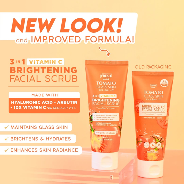 Fresh Skinlab Tomato Glass Skin 3 in 1 Vitamin C Brightening Facial Scrub — 100ml