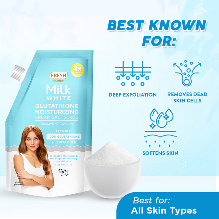 Fresh Skinlab Milk White Glutaboost Moisturizing Cream Salt Scrub 300g Kathryn Bernardo