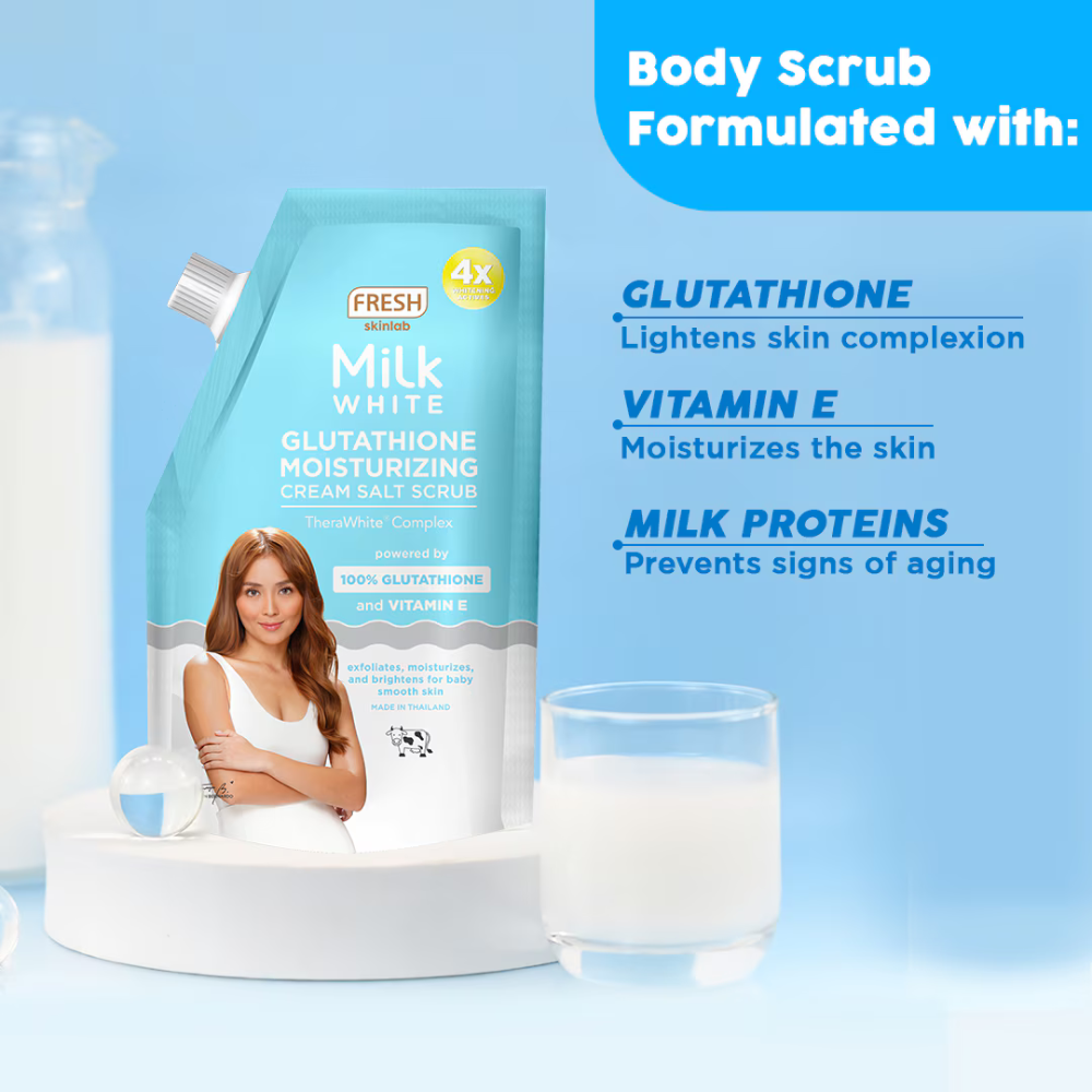 Fresh Skinlab Milk White Glutaboost Moisturizing Cream Salt Scrub 300g Kathryn Bernardo