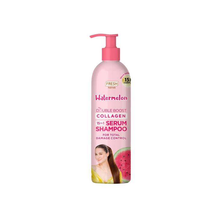 Fresh Philippines Hairlab Watermelon Double Boost Collagen 15 in 1 Serum Shampoo 430ml