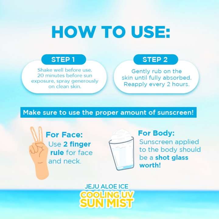 Fresh Philippines Skinlab Jeju Aloe Ice 3 in 1 Niacinamide Cooling UV Sun Mist SPF50 PA++++ 100ml