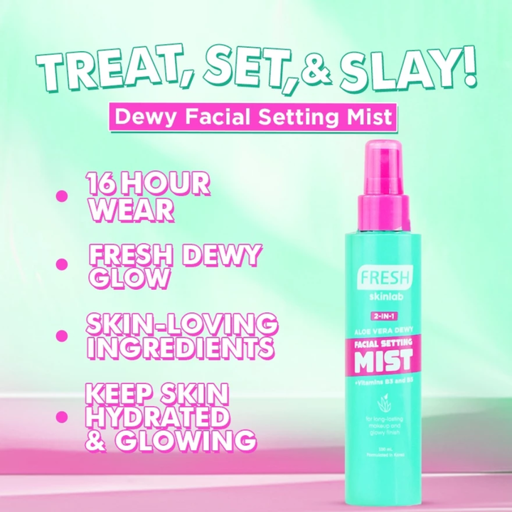 Fresh Philippines Skinlab 2-in-1 Aloe Vera Dewy Facial Setting Mist 100ml