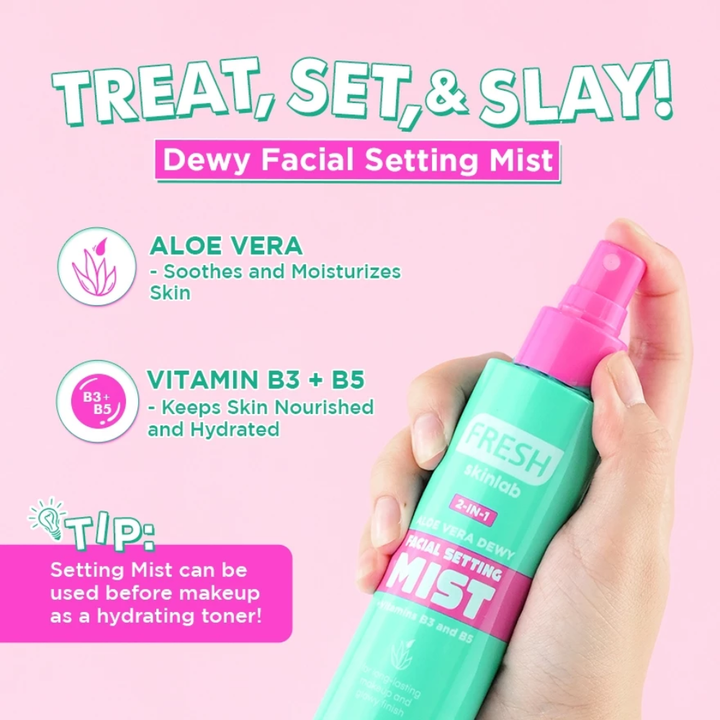 Fresh Philippines Skinlab 2-in-1 Aloe Vera Dewy Facial Setting Mist 100ml