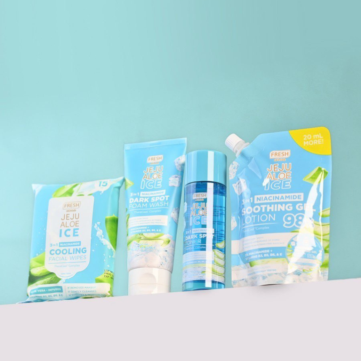 Fresh  Skinlab Jeju Aloe Ice 3-in-1 Niacinamide Cooling Facial Wipes 15s
