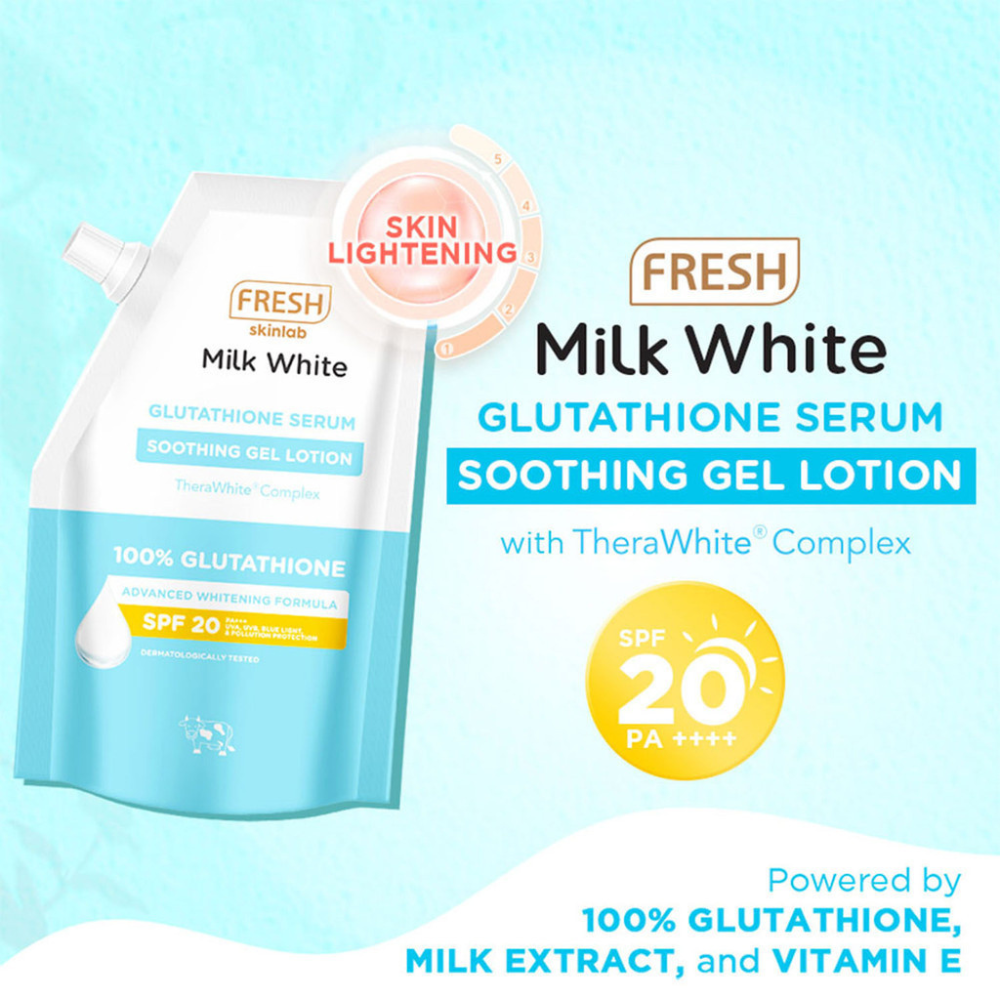 Fresh Skinlab Milk White Glutathione Soothing Gel Lotion SPF 20 - 200ml