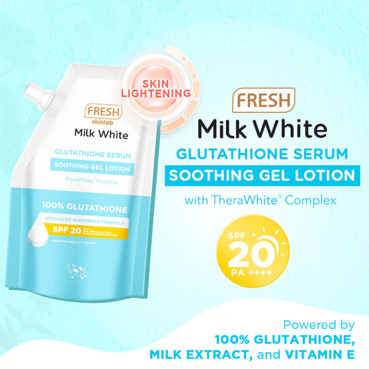 Fresh Skinlab Milk White Glutathione Soothing Gel Lotion SPF 20 - 200ml