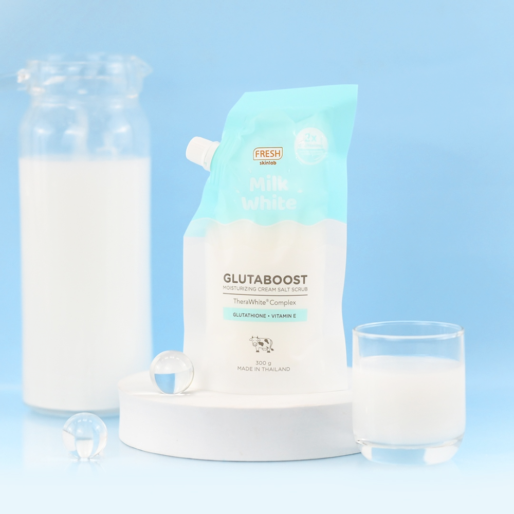 Milk White Glutaboost Moisturizing Cream Salt Scrub