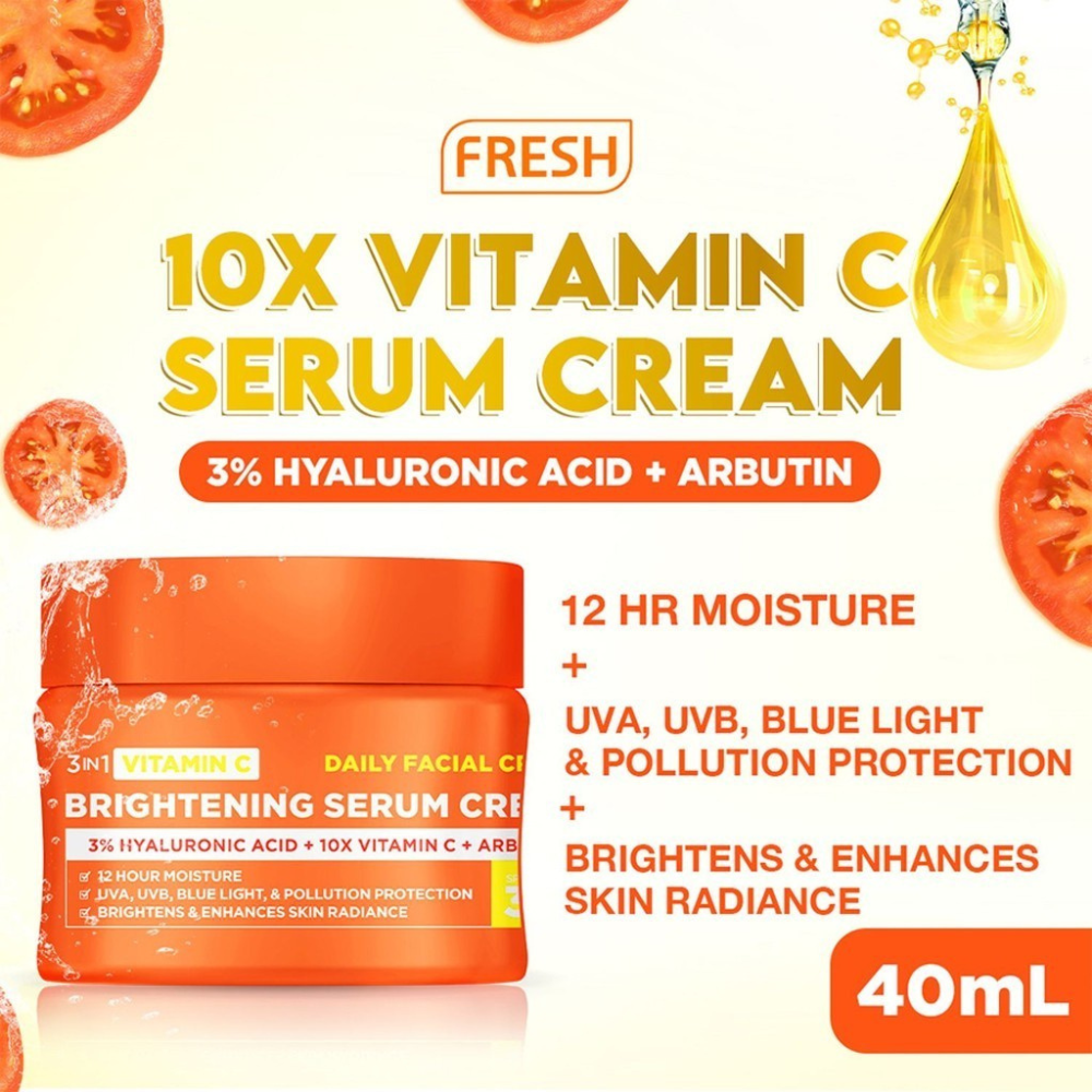 Fresh Skinlab Tomato Glass Skin 3 in 1 Vitamin C Brightening Serum Cream 40ml