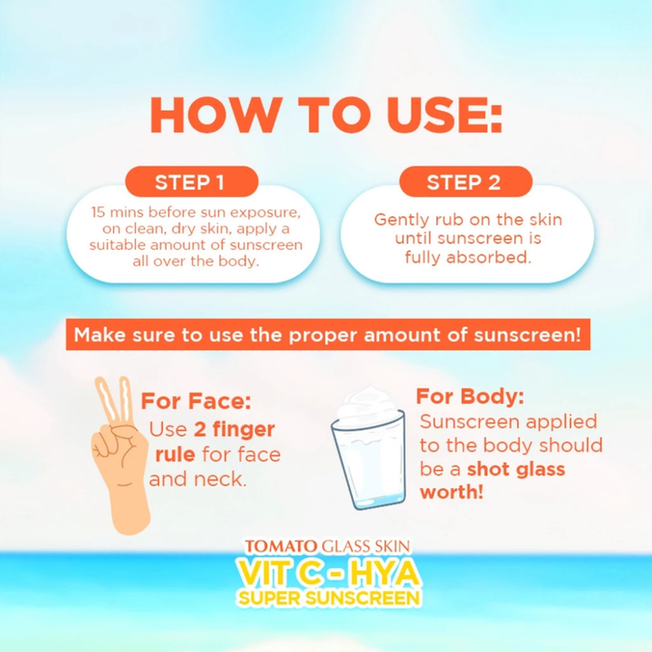 Fresh Philippines Skinlab Tomato Glass Skin 3 in 1 Vit C- Hya Super Sunscreen SPF 100 100ml