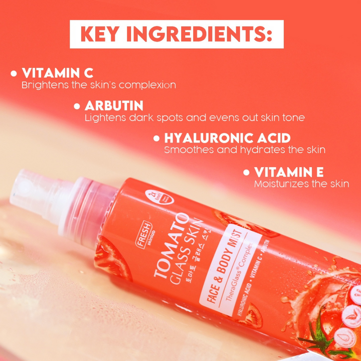 Fresh Skinlab Philippines 3 in 1 Vitamin C Tomato Glass Skin Face And Body Mist with UV Protection