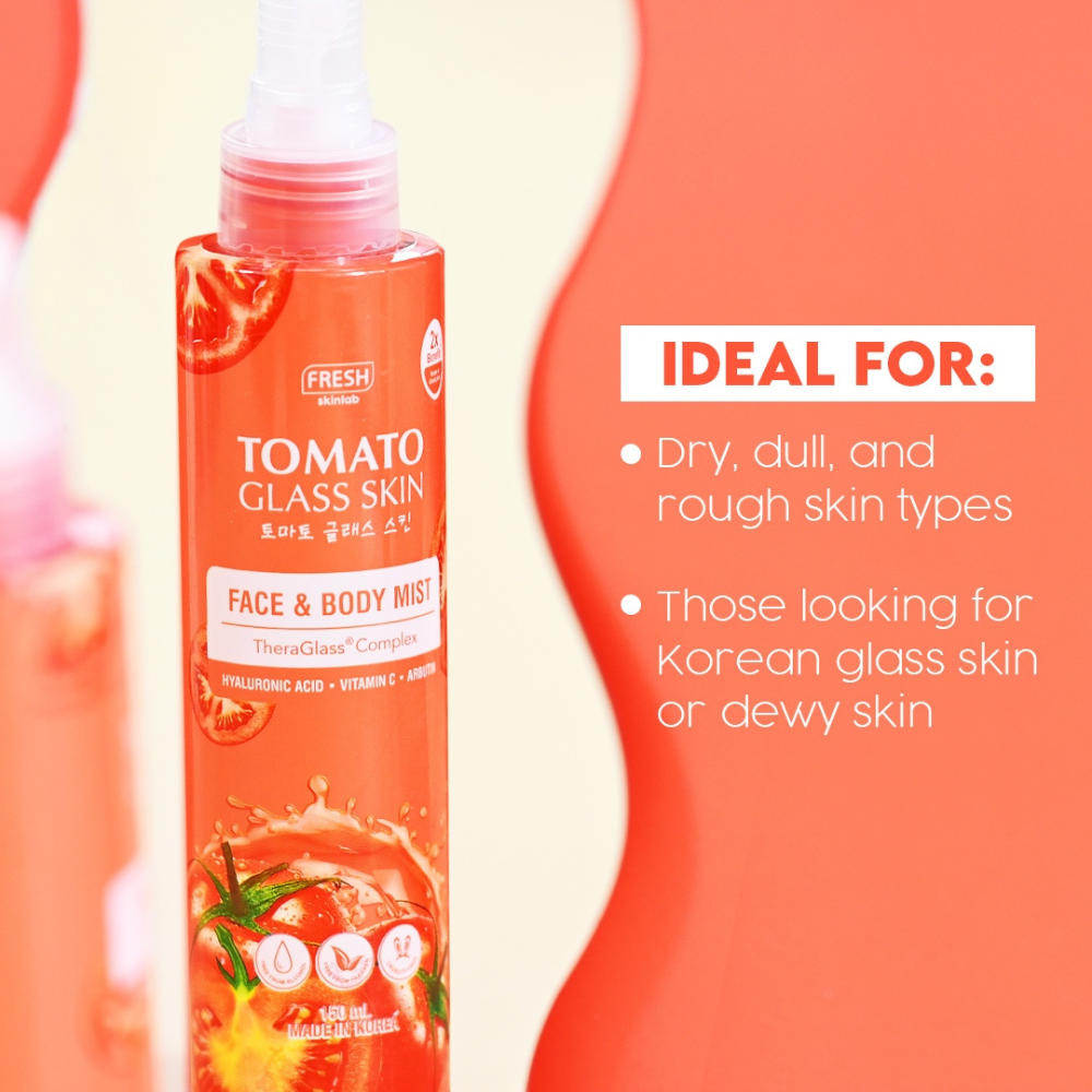 Fresh Skinlab Philippines 3 in 1 Vitamin C Tomato Glass Skin Face And Body Mist with UV Protection