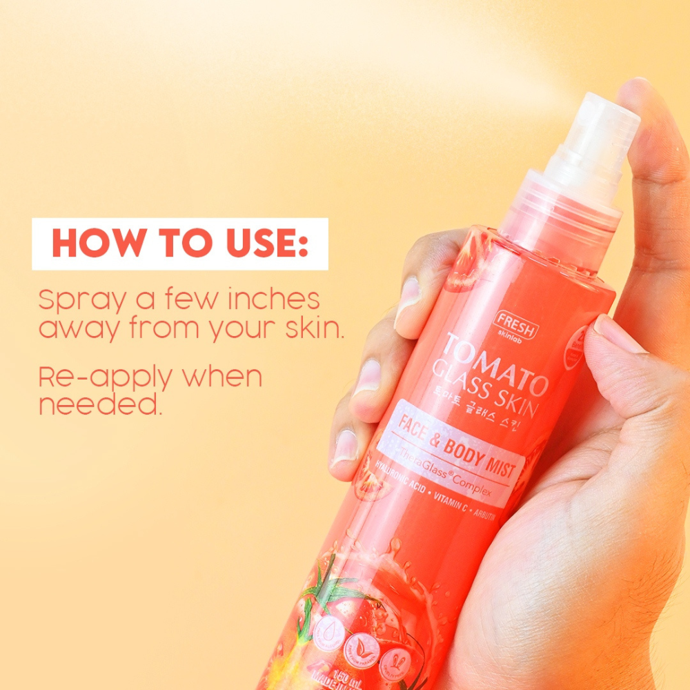 Fresh Skinlab Philippines 3 in 1 Vitamin C Tomato Glass Skin Face And Body Mist with UV Protection