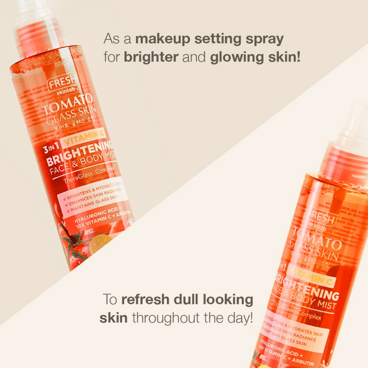 Fresh Skinlab Philippines 3 in 1 Vitamin C Tomato Glass Skin Face And Body Mist with UV Protection