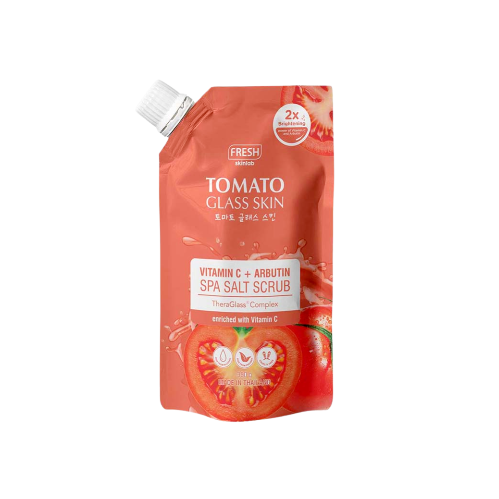 Fresh Skinlab Tomato Glass Skin Vitamin C + Arbutin Moisturizing Cream Salt Scrub