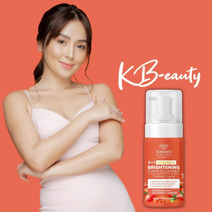 Tomato Glass Skin 3 in 1 Vitamin C Brightening Foam Cleanser