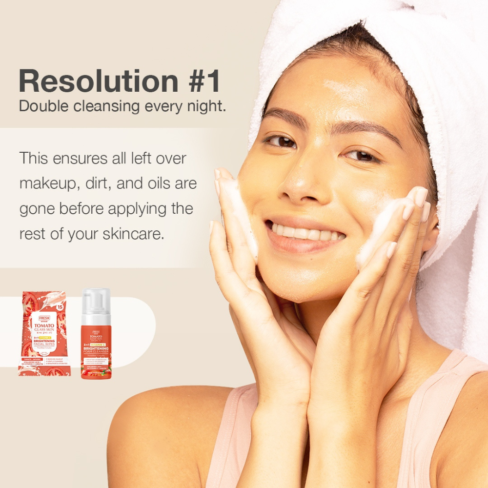 Tomato Glass Skin 3 in 1 Vitamin C Brightening Foam Cleanser