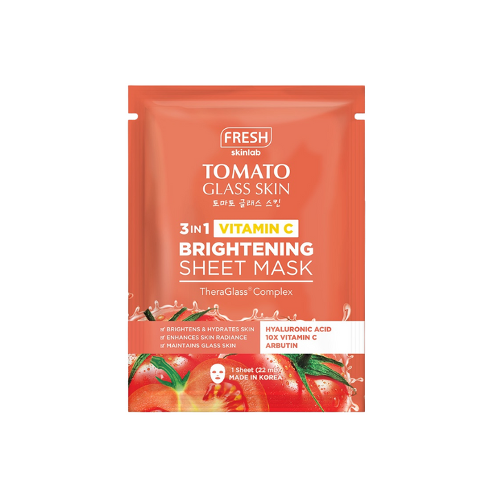 3 in 1 Vitamin C Tomato Glass Skin Vitamin C Brightening Sheet Mask