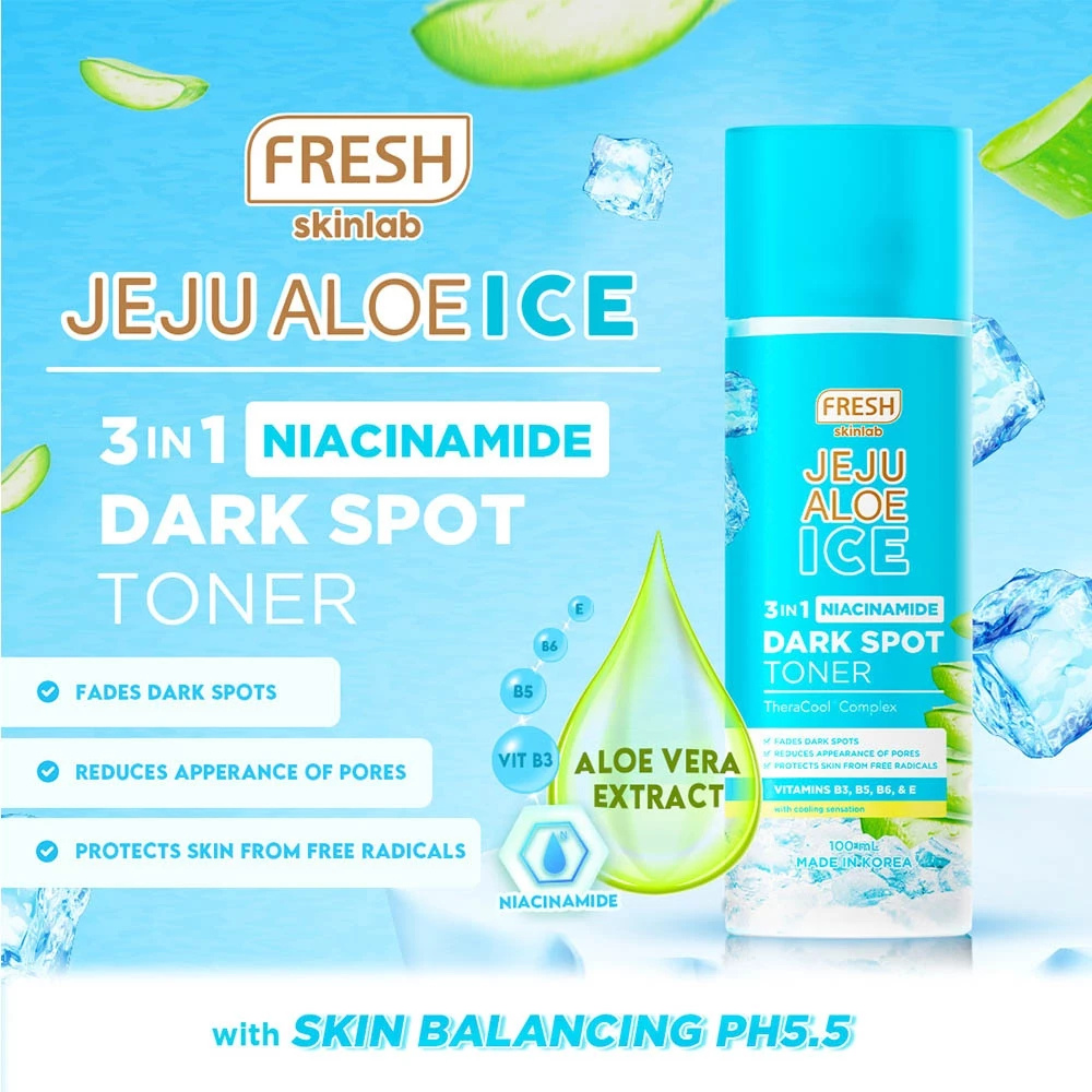 Fresh Skinlab Philippines Jeju Aloe Ice 3 in 1 Niacinamide Dark Spot Toner 100ml