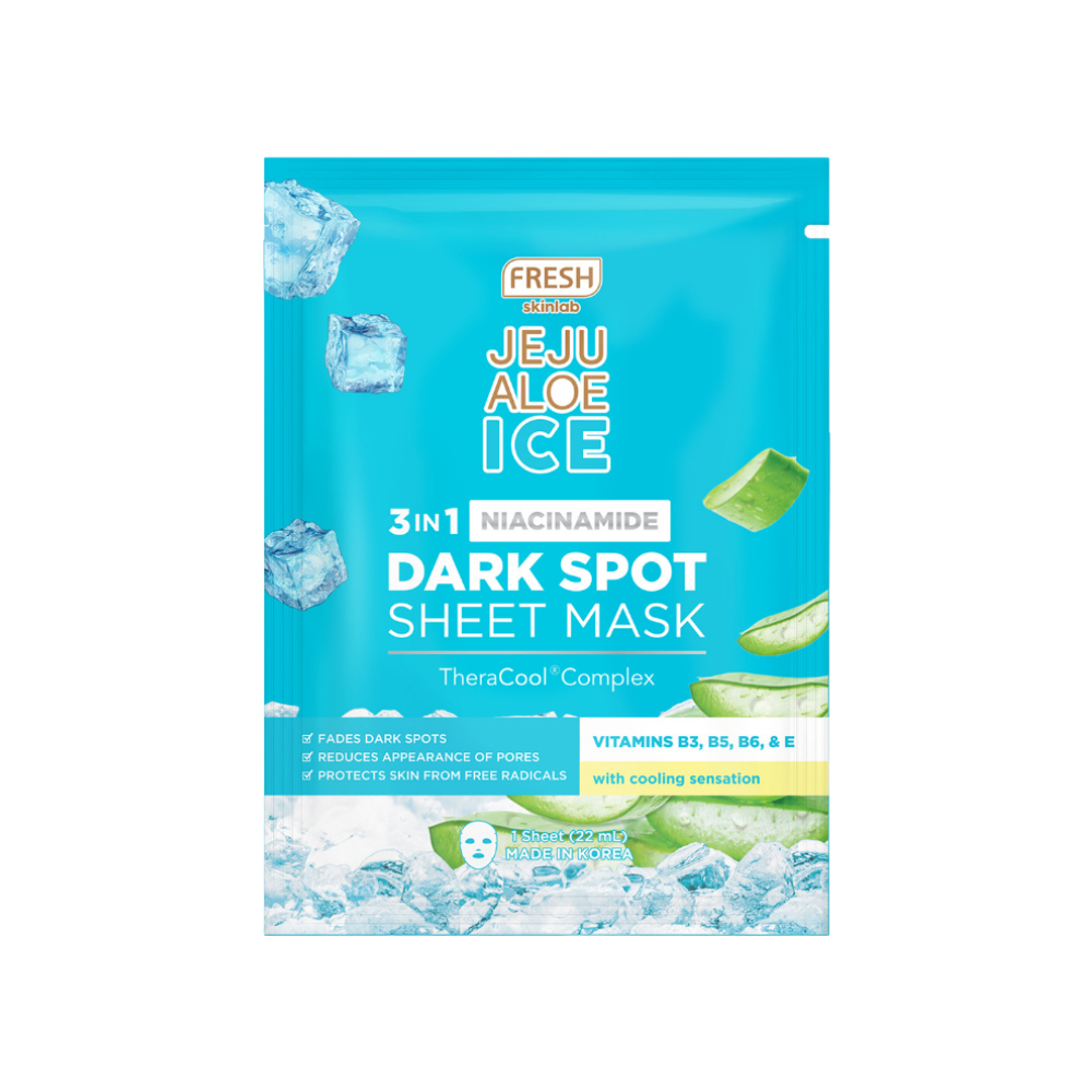 Fresh Skinlab Jeju Aloe Ice 3 in 1 Niacinamide Dark Spot Sheet Mask