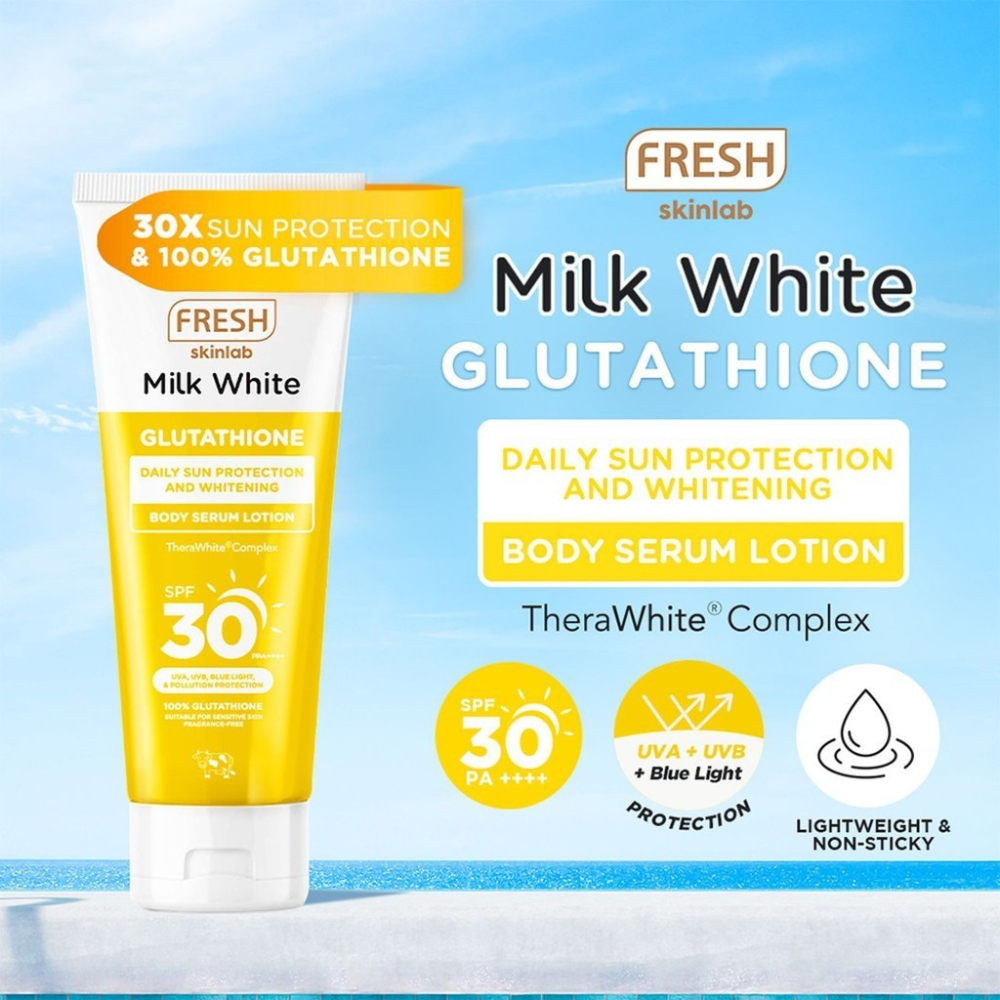 Fresh Skinlab Milk White Glutathione Body Serum Lotion SPF 30