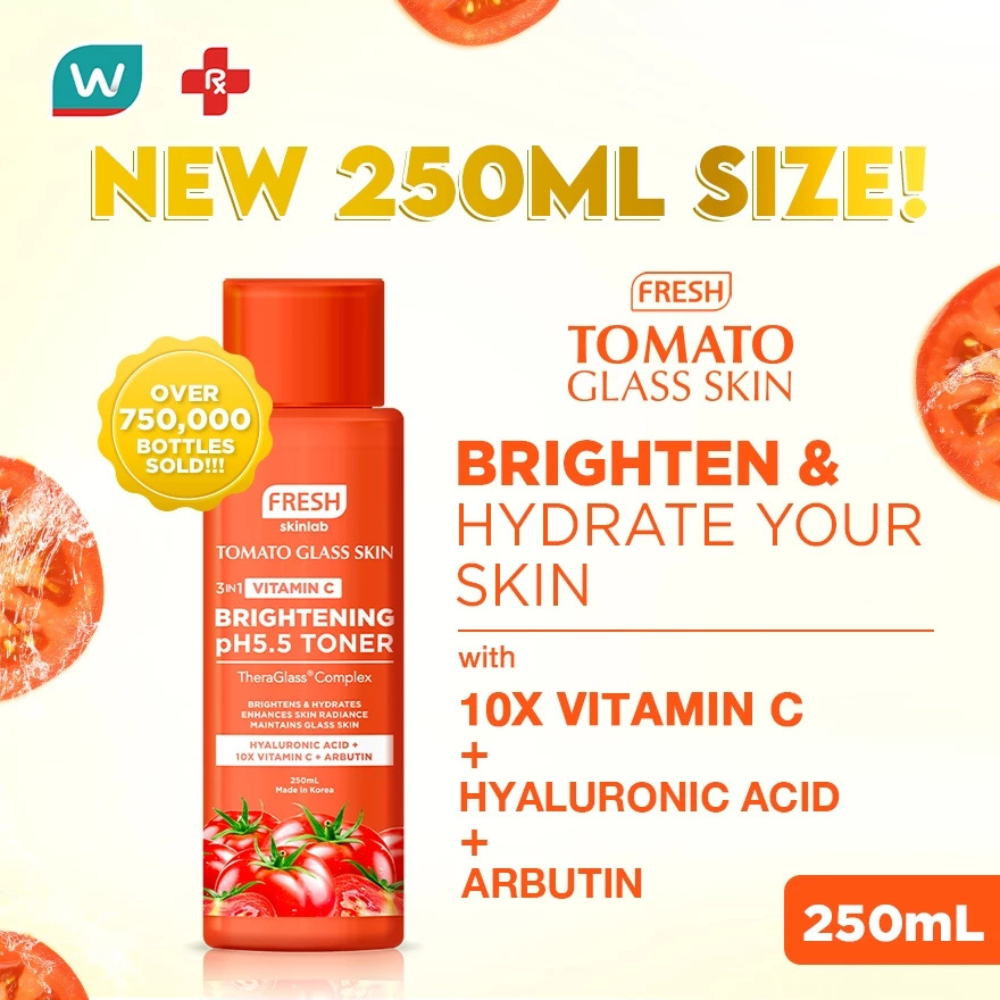 Fresh Philippines Skinlab Tomato Glass Skin 3 in 1 Vit C Brightening Toner 250ml