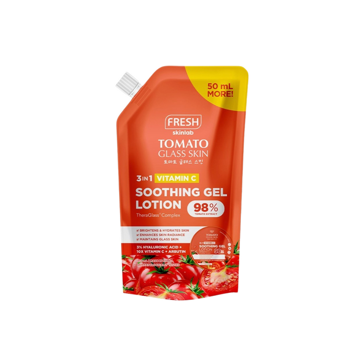 Fresh Skinlab 3 in 1 Vitamin C Tomato Glass Skin Soothing Gel Lotion Pouch