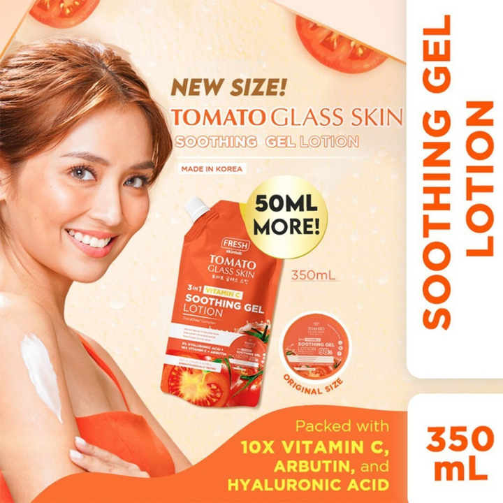 Fresh Skinlab 3 in 1 Vitamin C Tomato Glass Skin Soothing Gel Lotion Pouch