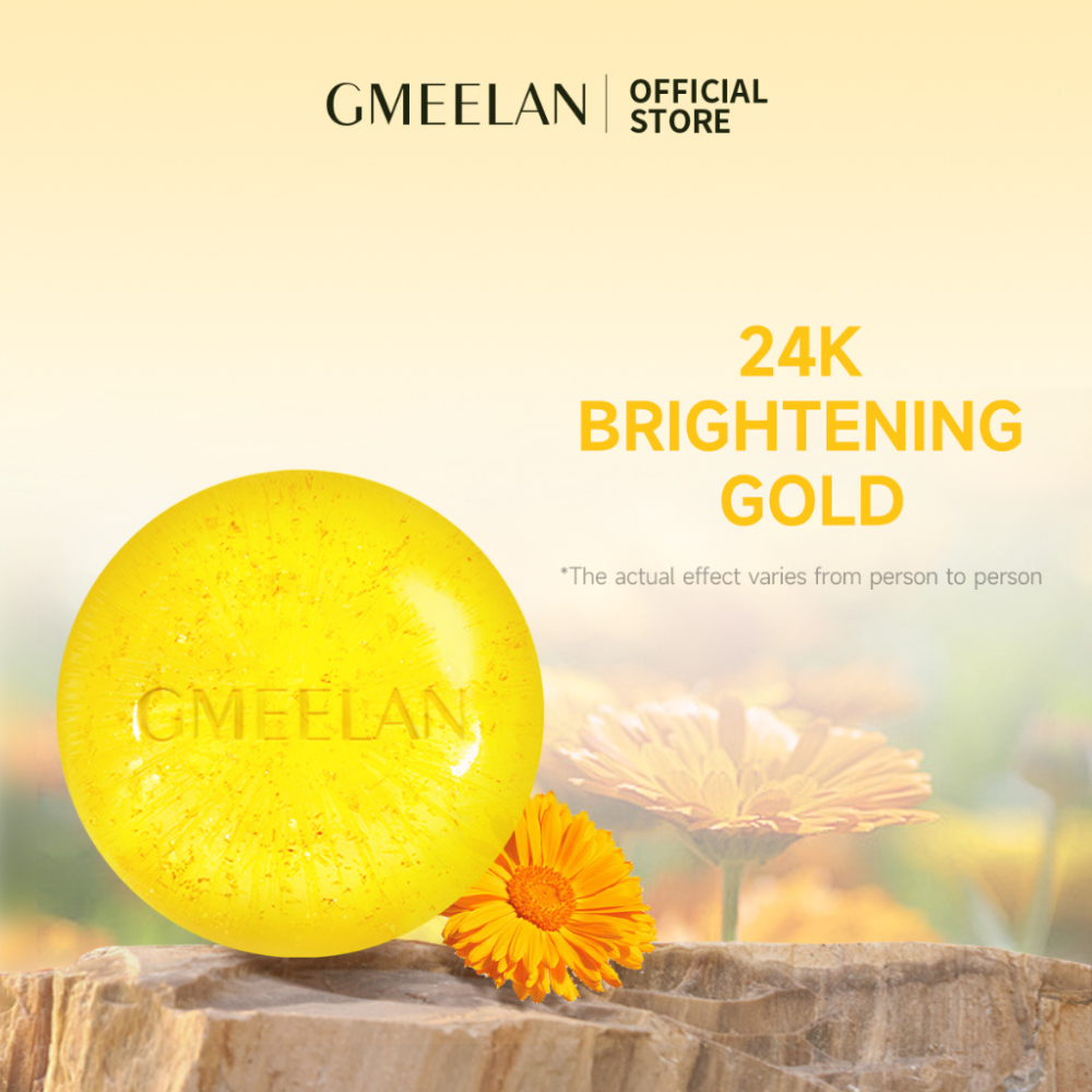 Gmeelan Calendula Gold Brightening Essential Oil Soap 24k