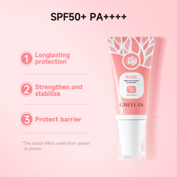 Gmeelan Rose Arbutin Glowing Sunscreen SPF50 PA +++