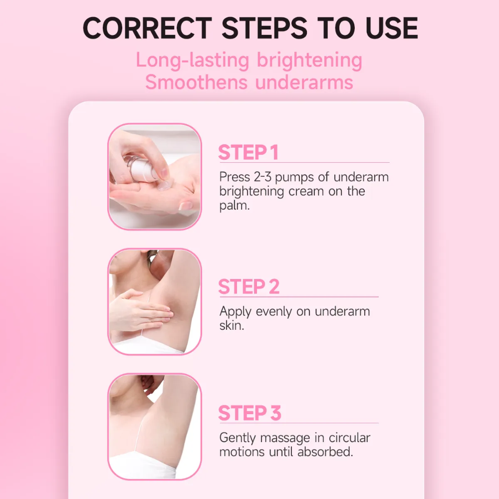 GMEELAN Sakura Gluta Brightening Underarm Cream PNY BEAUTY GMEELAN Sakura Gluta Brightening Underarm Cream PNY BEAUTY