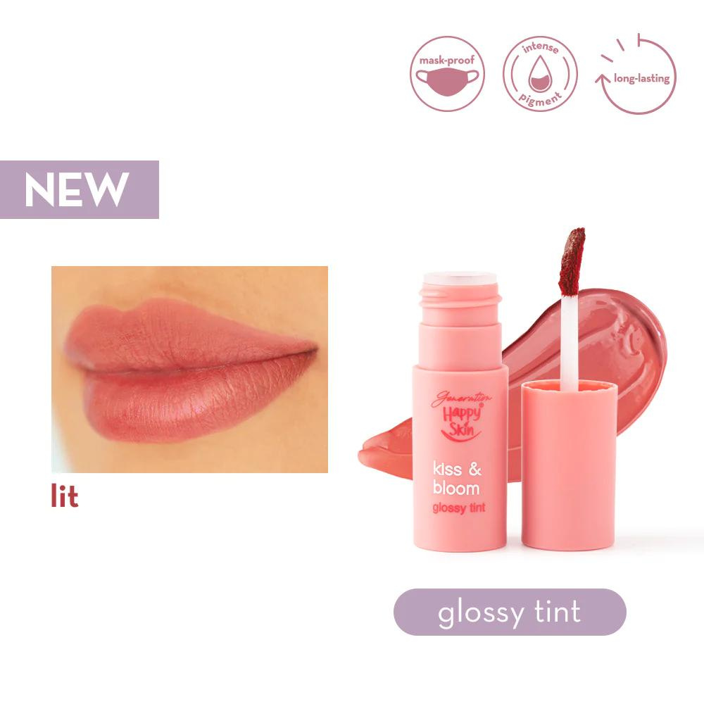 Happy Skin Cosmetics Kiss & Bloom Glossy Tint - Lit