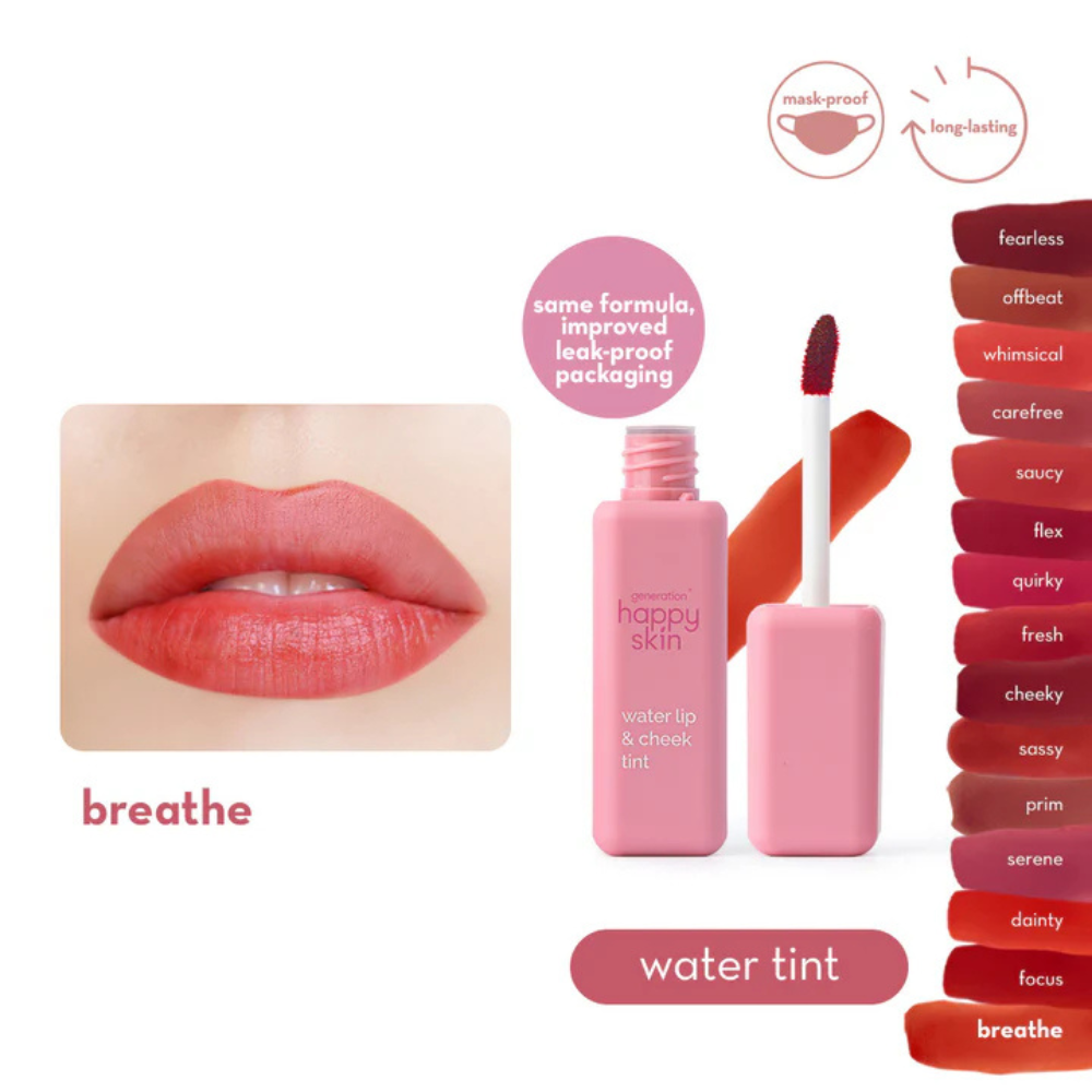 Happy Skin Cosmetics Active Kiss & Bloom Water Lip & Cheek Tint - Breathe