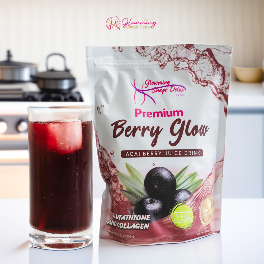 Glowming Shape Detox Premium Berry Glow Acai Berry Juice Drink Cris Cosmetics 