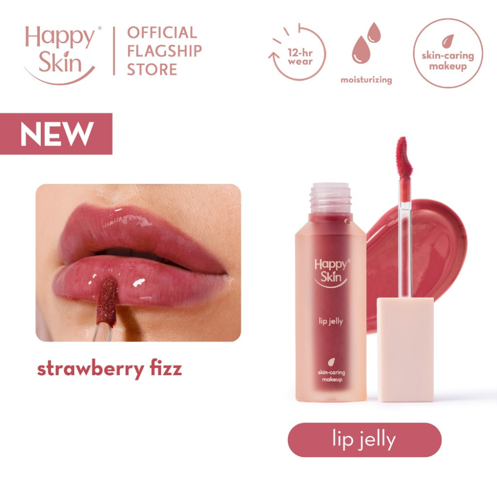 Happy Skin Lip Jelly -Dewy Gel Tint Straewberry Fizz