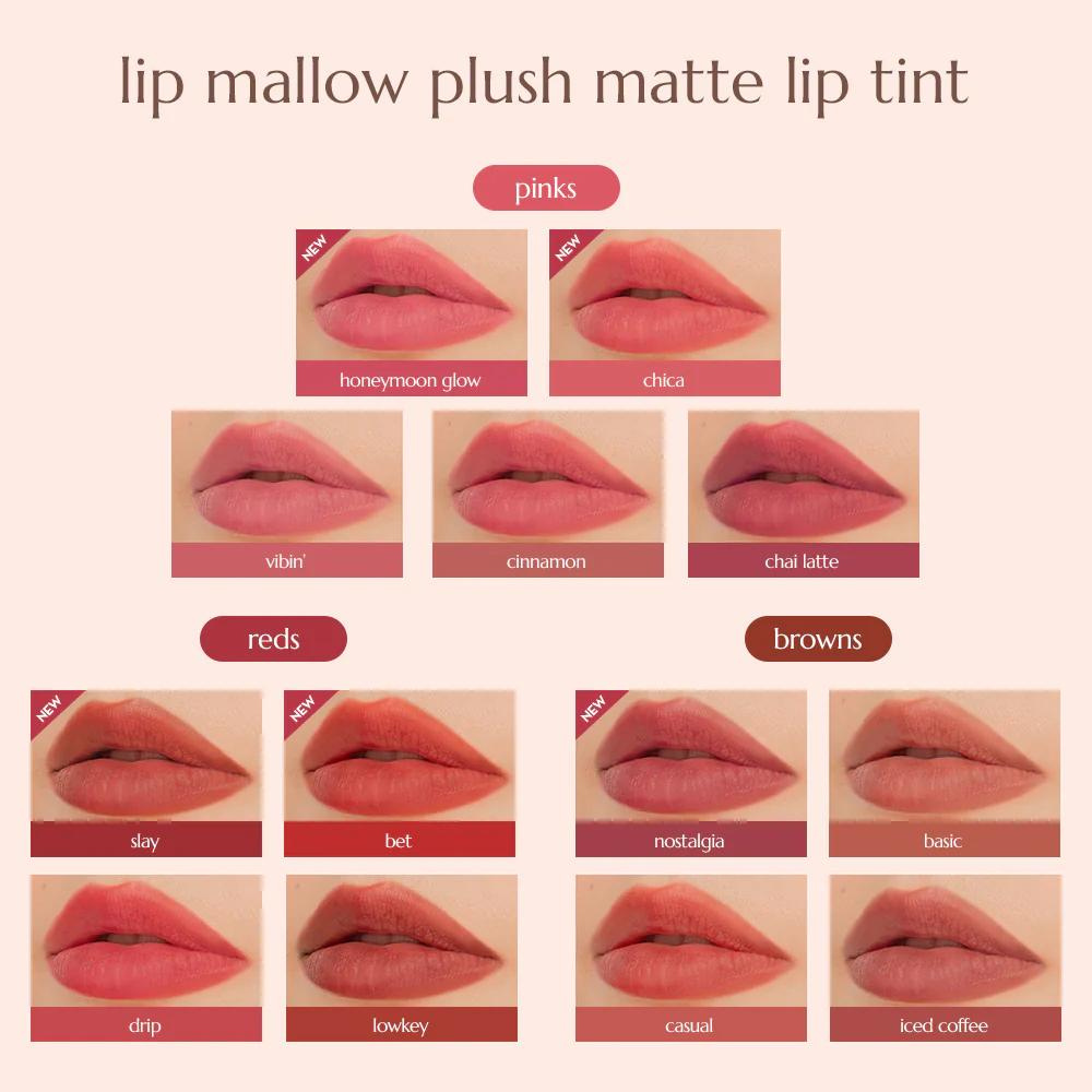Happy Skin Lip Mallow Plush Matte Lip Tint - Vibin' Swatches
