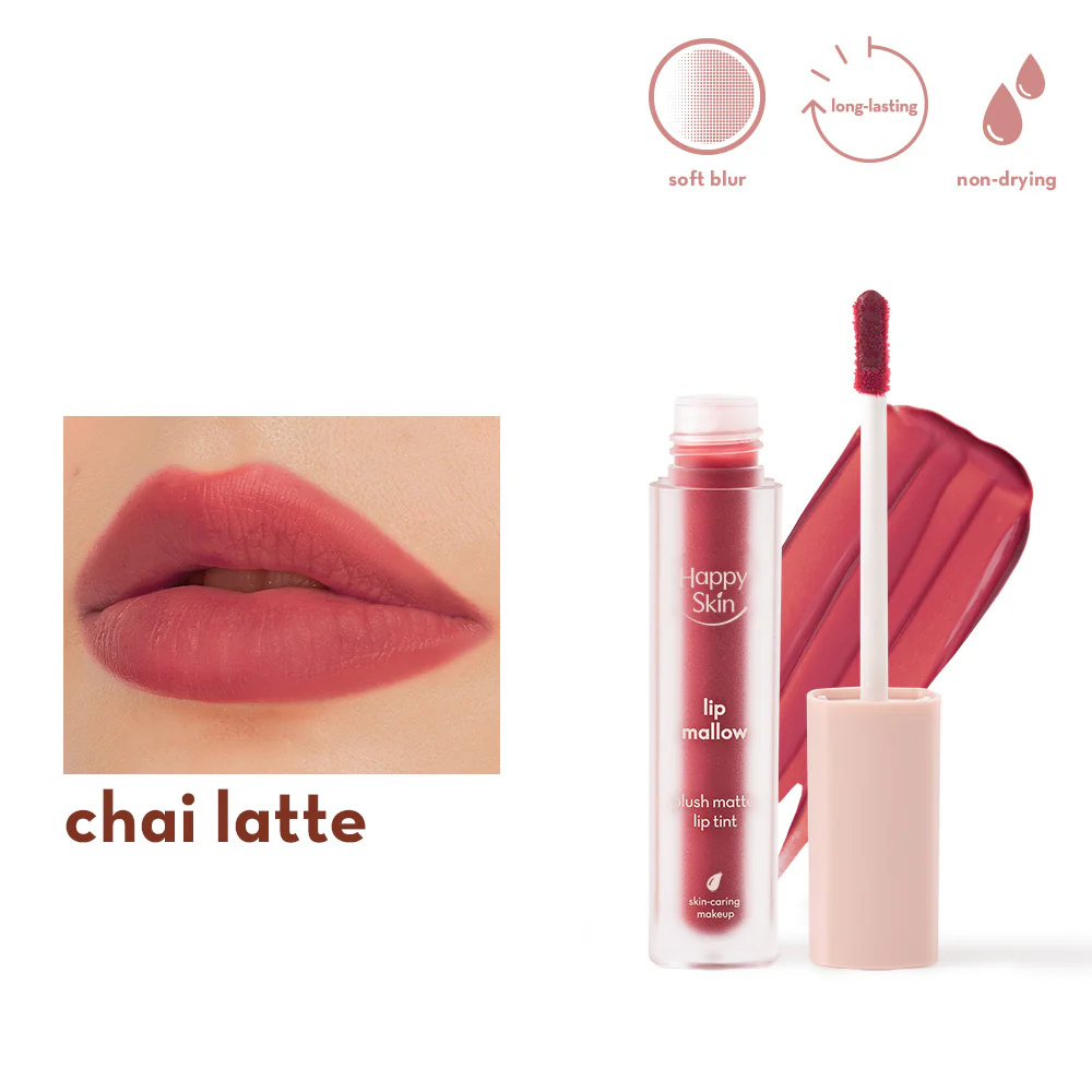 Happy Skin Lip Mallow Plush Matte Lip Tint - Chai Latte