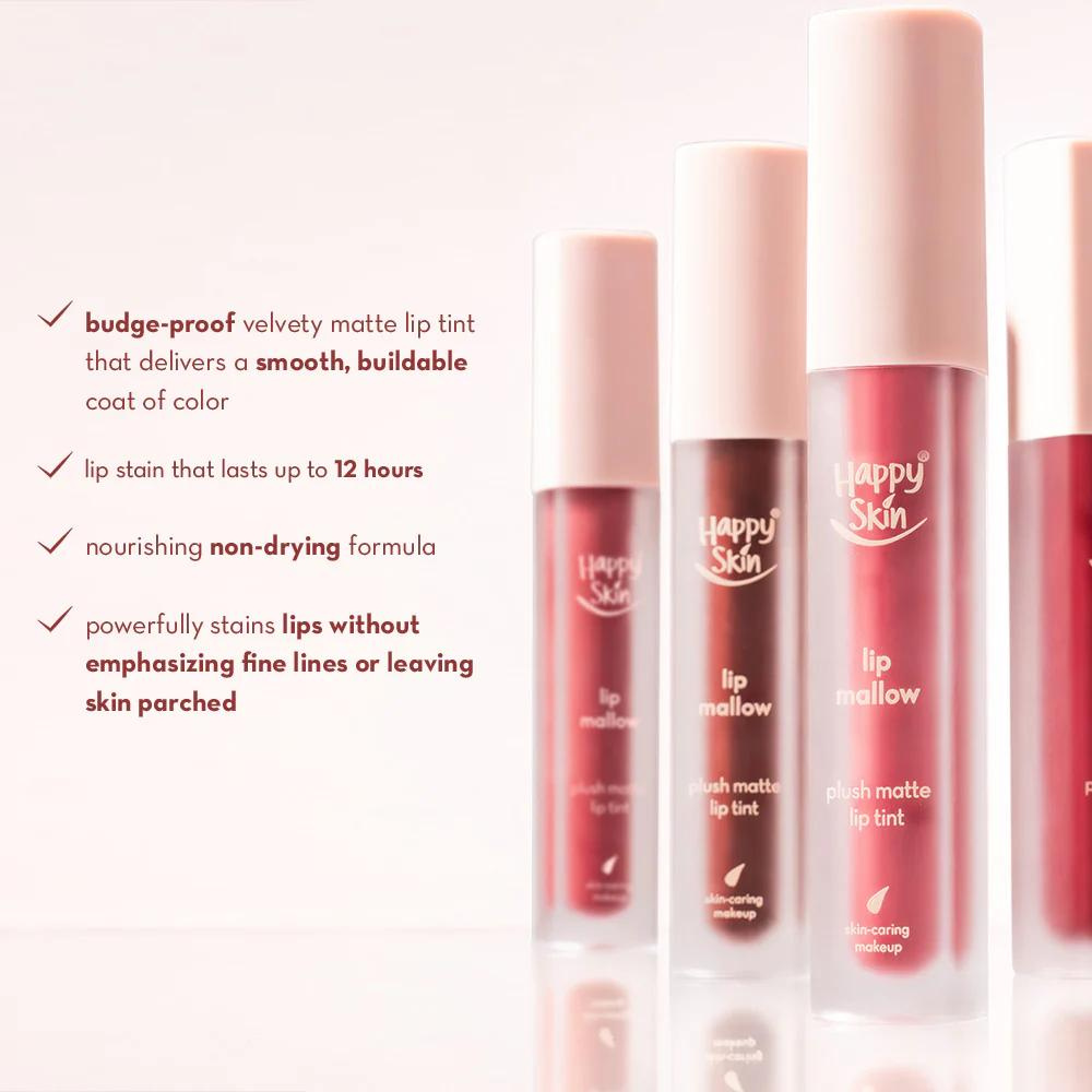 Happy Skin Lip Mallow Plush Matte Lip Tint - Vibin' Benefits
