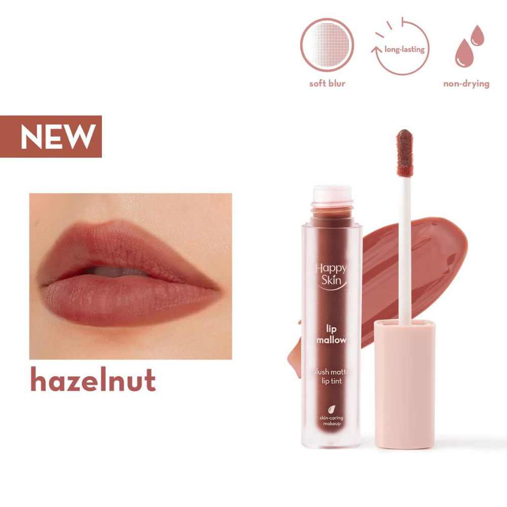 Happy Skin Lip Mallow Plush Matte Lip Tint -Hazelnut