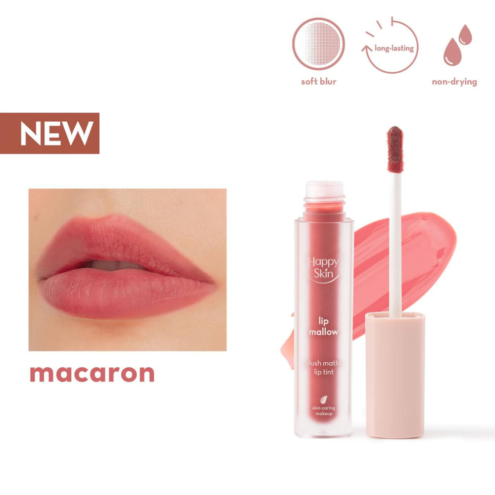 Happy Skin Lip Mallow Plush Matte Lip Tint - Macaron