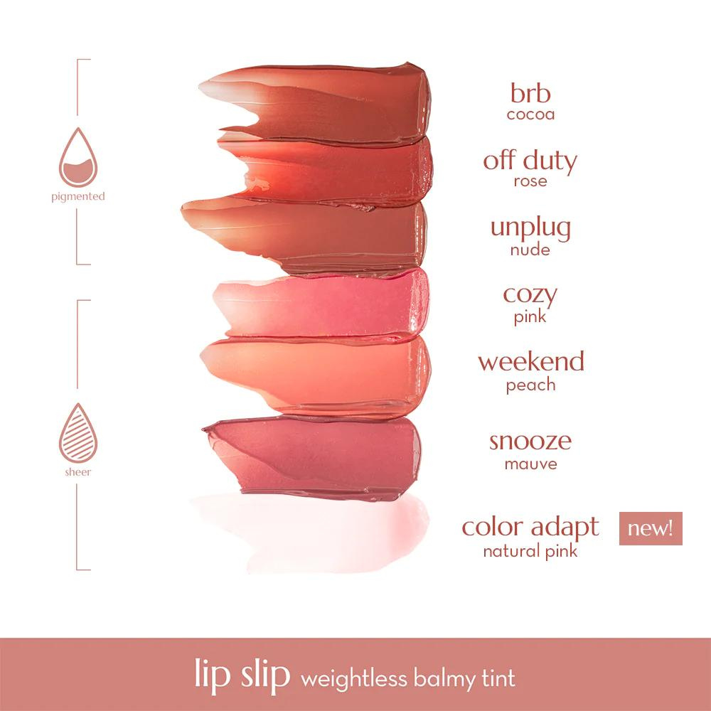 Happy Skin Lip Slip -Weightless Balmy Tint Swatches