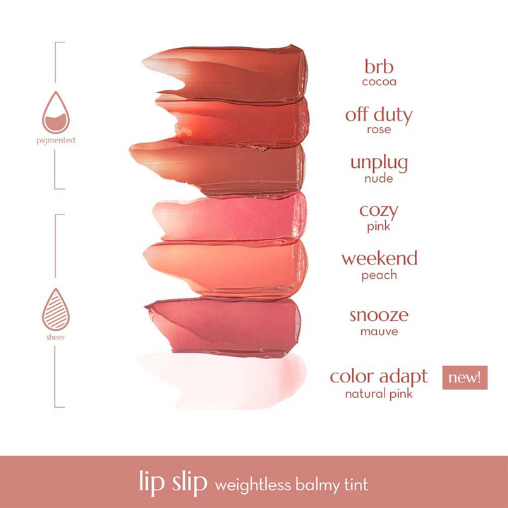 Happy Skin Lip Slip -Weightless Balmy Tint Swatches