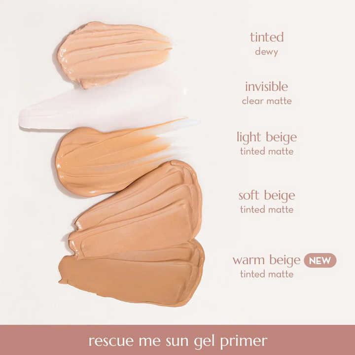 Happy Skin Rescue Me Tinted Matte Sun Gel Primer SPF40 Swatches