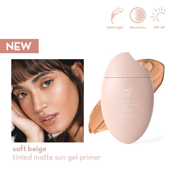 Happy Skin Rescue Me Tinted Matte Sun Gel Primer SPF40 Soft Beige