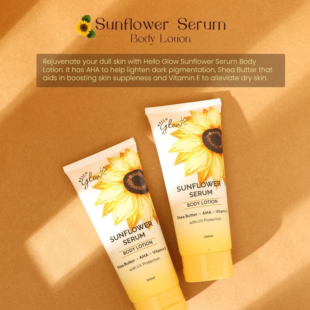 Hello Glow Sunflower Serum Body Lotion with UV Protection 200ml